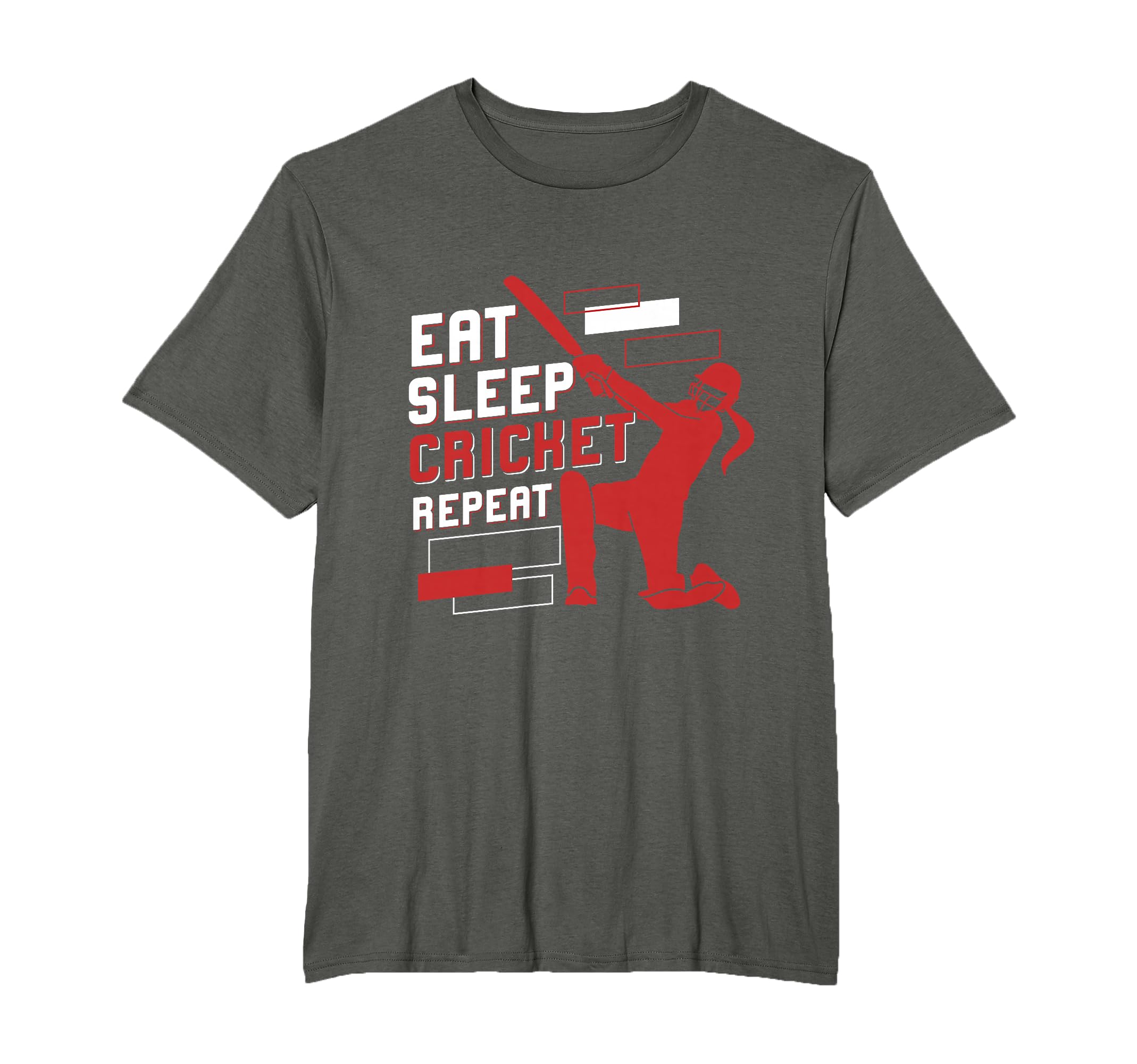 Eat Sleep Cricket Repeat for a Cricket Player Cricket Game T-Shirt
