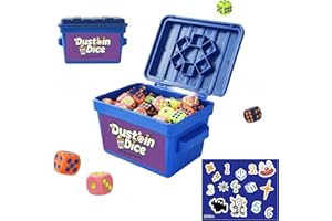 JiaMiMoo Dumpster Dice，Fast Paced Family Dice Game for 2-6 Players with 80 Dice + Graffiti Stickers Portable Party Game for A