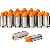 ST Action Pro 9mm Snap Caps - 20-Pack Inert Dummy Rounds for Dry Fire, Reloading & Malfunction Drills, Nickel Casing, Orange 