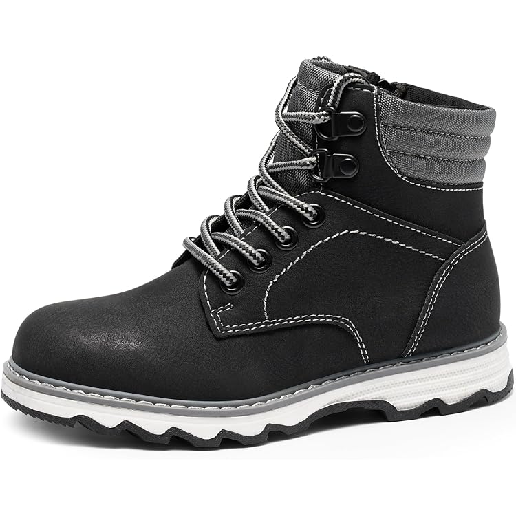 Bottines D'Hiver Pour Enfant – Polaire, Coupe-Vent, Fermeture Éclair Latérale – Taille 35 – Garçon Et Fille - 9