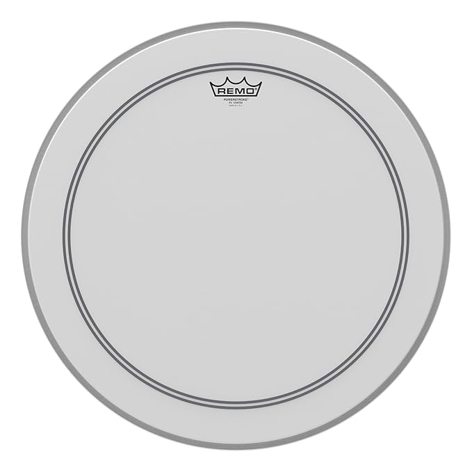 Remo-Powerstroke-P3-Trommelfell Powerstroke P3 beschichtete Basstrommel 20 Zoll TRANSPARENTE ET GRIS