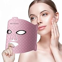Hottoerak Red Light for Face, Portable Near-Infrared Light Mask with Precise Timing, 660nm Red & 850nm Near-Infrared Dual-Wav
