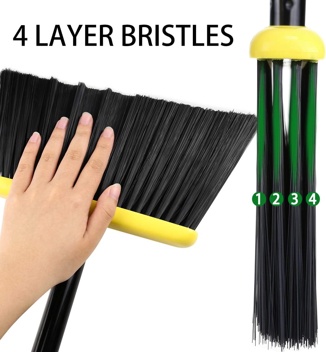Angle Broom with Dustpan,Dust pan Snaps On Broom Handles,Broom with Attachable Dustpan: Kitchen & Dining