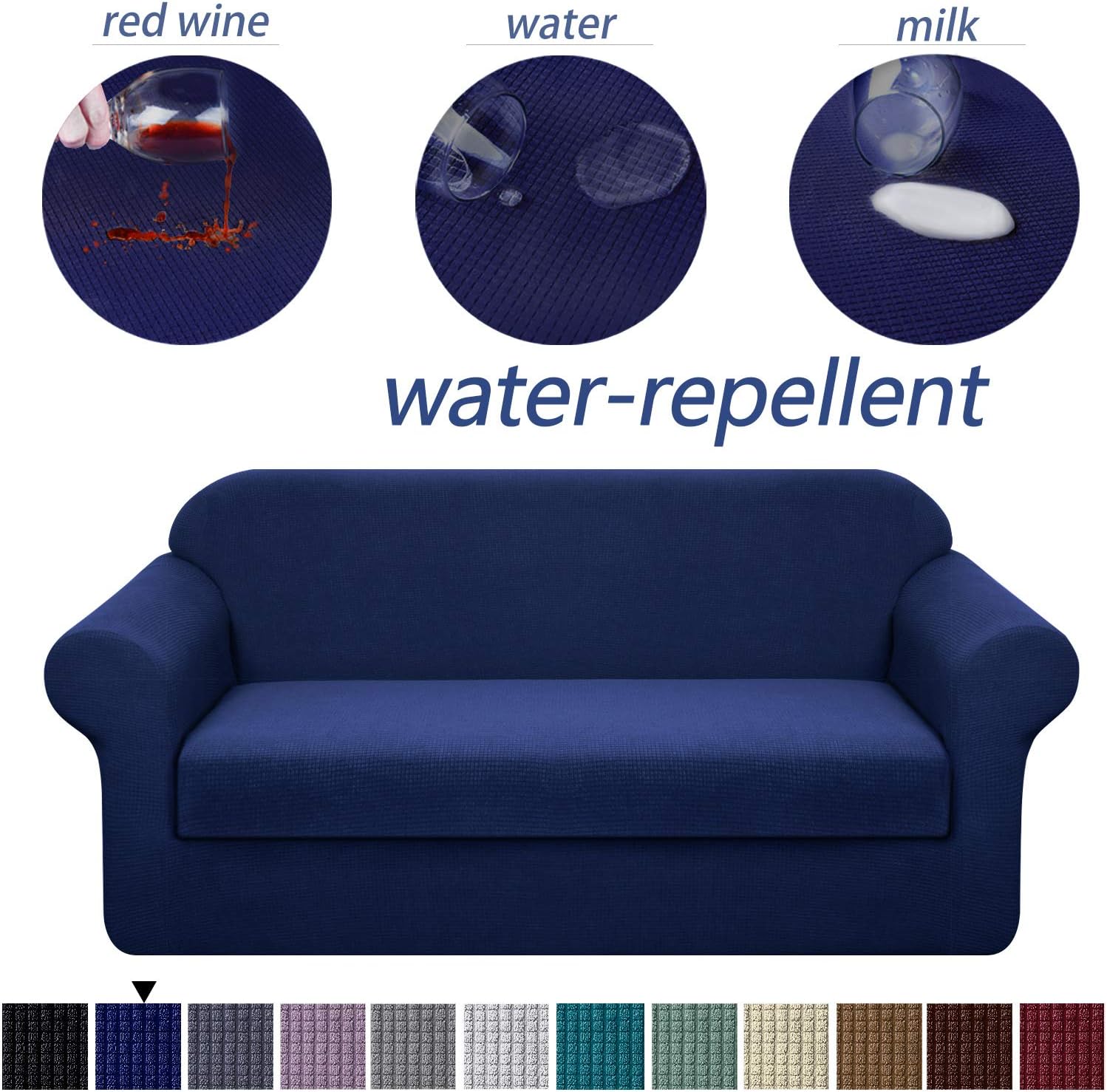 Granbest Premium Water Repellent Sofa Cover 2Piece High Stretch Couch