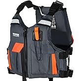 VEVOR Life Vest for Watersports (PFD), Life Jacket with Waterproof Nylon & 80N Buoyancy, Life Vest/Jacket for Any Water Activity-Fishing, Kayaking, Surfing and More, Men and Women