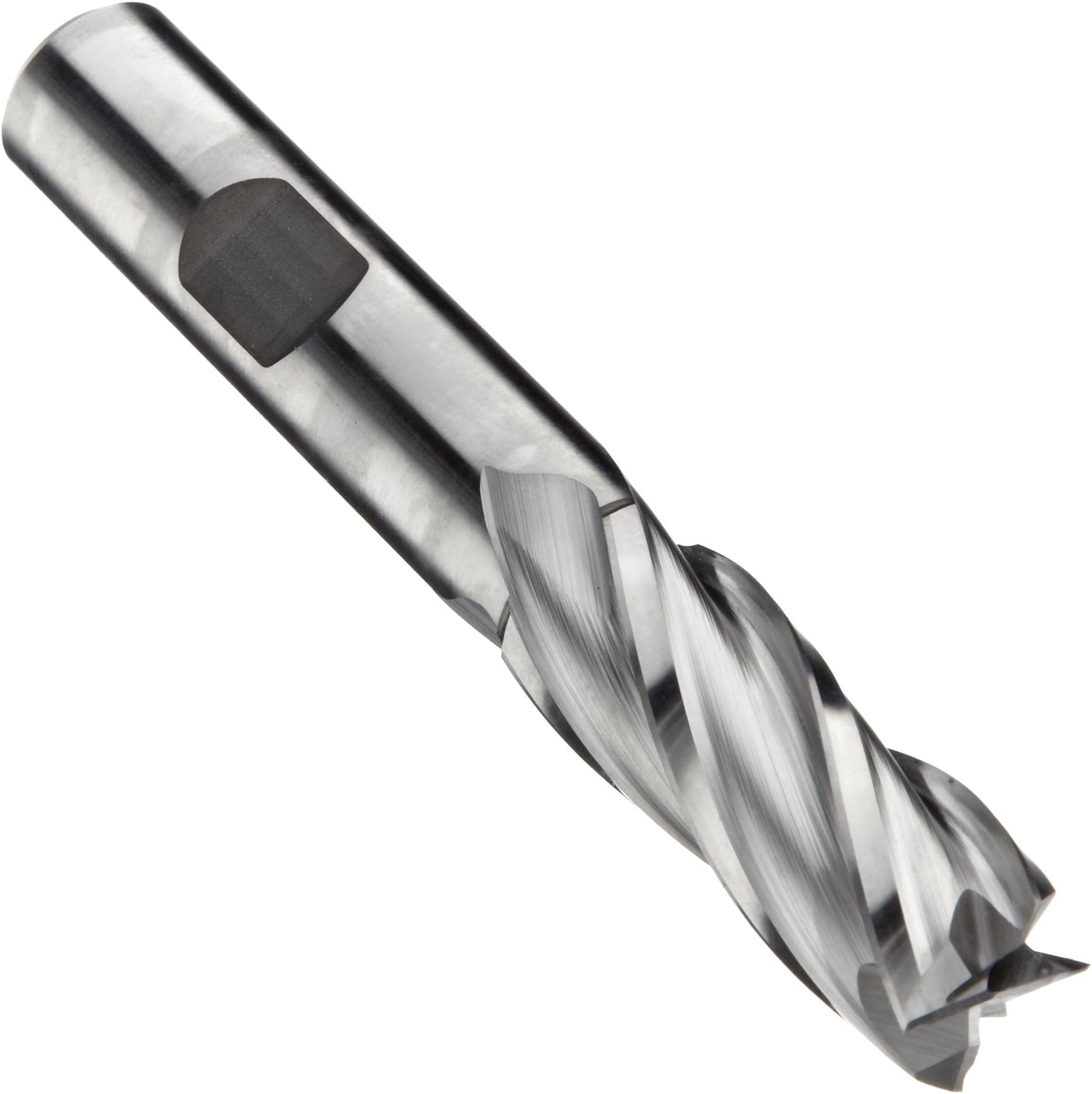 Niagara Cutter - SMM845-0.394-P3-S.3-Z4 N72867 Cobalt Steel Square Nose End Mill, Metric, Weldon Shank, Uncoated (Bright) Finish, Finishing Cut, 30 Degree Helix, 4 Flutes, 2.6875" Overall Length, 10mm Cutting Diameter, 0.375" Shank Diameter