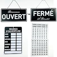 Signe Ouvert, Kit d'heures d'ouverture, Ouvert Fermé Signe, Open Signs for Business, Business Hours Signs, Open Closed Sign k
