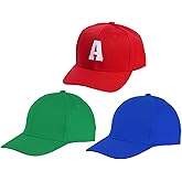 Yolyoo 3pcs Chipmunks Hats Red Blue Green Baseball Cap Adjustable Size Unisex Baseball Cap for Halloween Cosplay