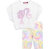 Barbie Girls T-shirt & Tie Dye Cycle Short Set