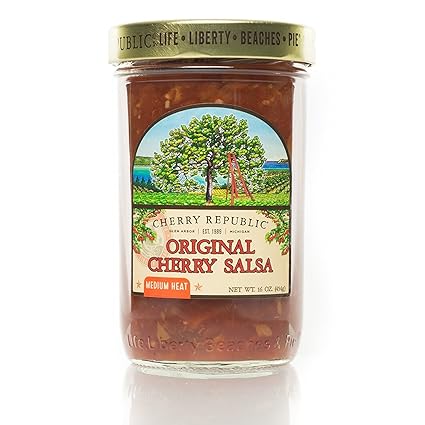 Cherry Republic Original Kirsch Salsa Mittlere Hitze Salsa Mix Mit Authentischem Michigan Kirschen Sweet Spicy Obst Salsa Hervorragend Als Rezept Zutaten Dip S 16 Ounce Amazon De Lebensmittel Getranke