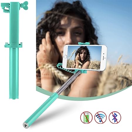 X-Tab Handy Selfie Stick für Phicomm Energy M/M+ / E550 Selfie Stange Stick Halterung Smartphone - UStick Türkis