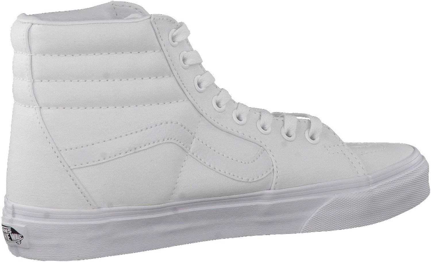  | Vans Men's Sk8-Hi Skate Shoe (12 B(M) US Women / 10.5 D(M) US Men, True White Canvas) | Skateboarding