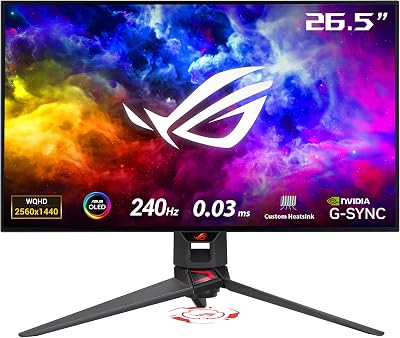 ASUS ROG Swift OLED PG27AQDM 27-inch QHD 240Hz 0.03ms G-SYNC Gaming Monitor