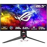 ASUS ROG Swift 27”1440P OLED DSC Gaming Monitor (PG27AQDM) - QHD (2560x1440), 240Hz, 0.03ms, G-SYNC Compatible, Anti-Glare Mi