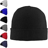 Custom Text Winter Hat Personalized Acrylic Beanie Hats for Men Women, 6 Colors