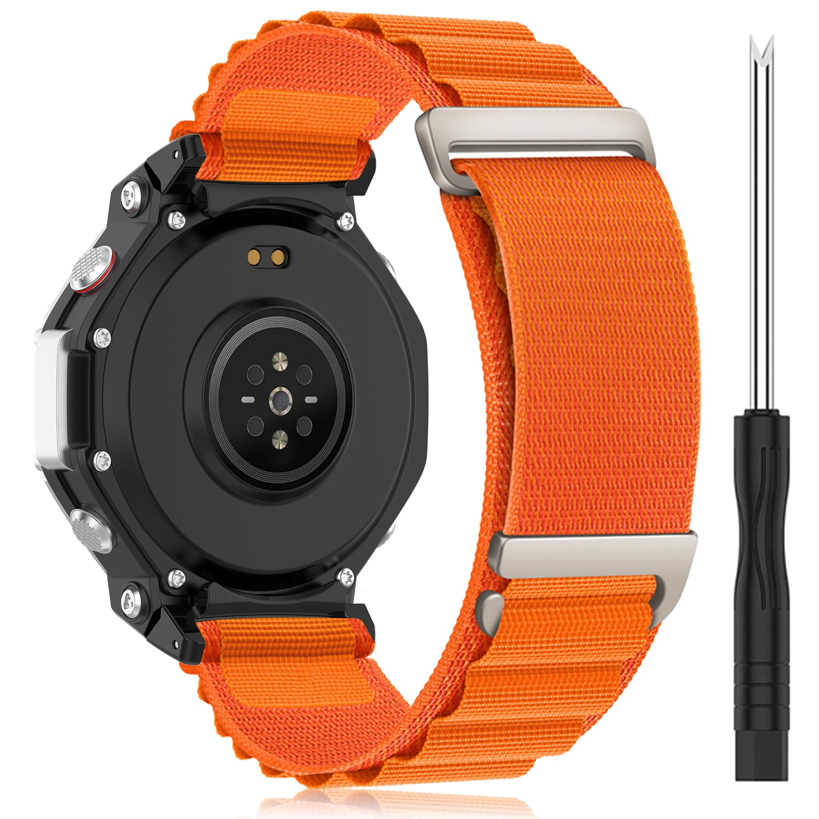Photo 1 of Bolesi Alpine Loop Nylon Band Compatible with Amazfit T-Rex 3 bands, 22mm Nylon Fabric Breathable Replacement Watch Bands Wristbands Straps Accessory for Amazfit T-Rex 3 Smartwatch for Men Women