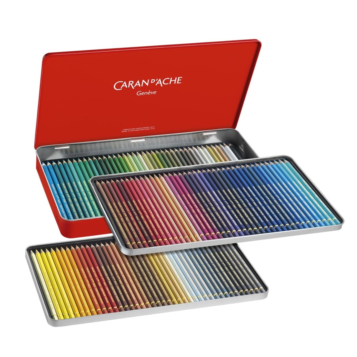 Caran D'Ache Pablo artists quality colouring pencils tin set of 120 assorted water resistant colours