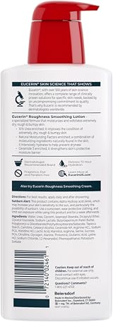 Eucerin Roughness Relief Lotion 16.9 fl oz Fragrance Free Urea Dermatologist view 3