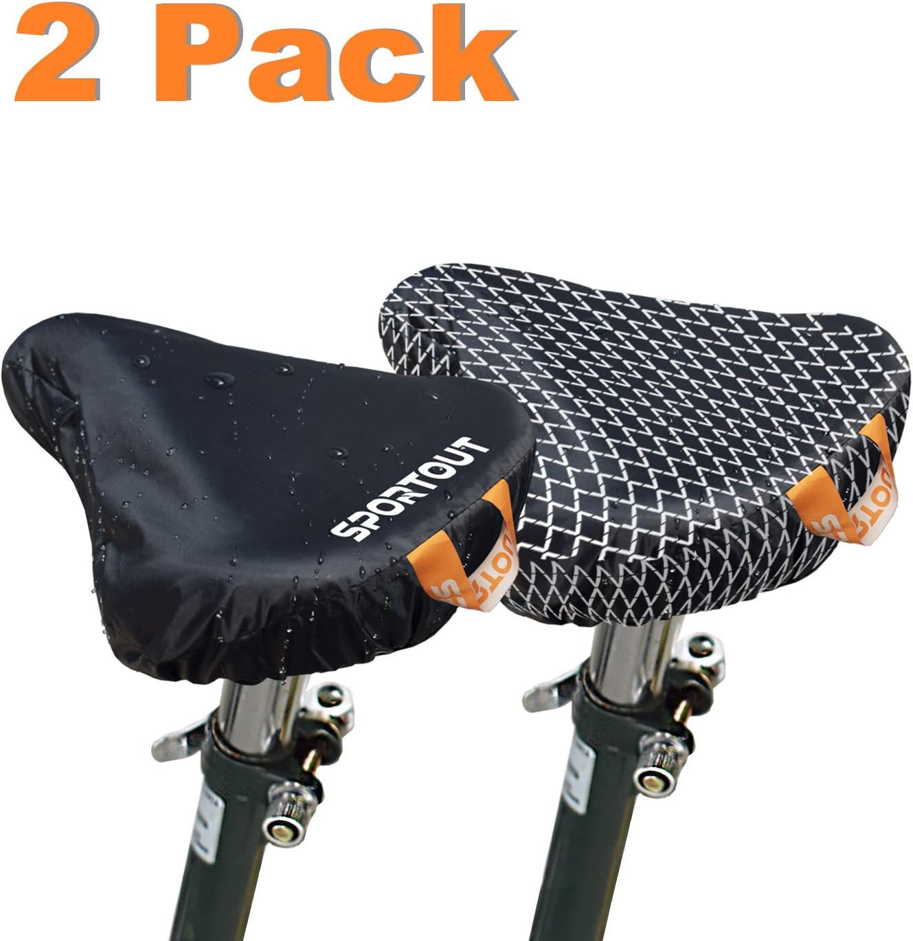 SPORTOUT 2x bicycle saddle rain cover waterproof bicycle (Upgrade2