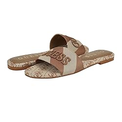 Guess Women's HARINI Flat Sandal, Medium