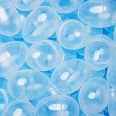 Entervending Easter Eggs 3&rdquo; - Clear Fillable Plastic Capsule &ndash; 12ct - Easter Basket Stuffers - Empty Large Enough to Hold Toy or Candy - Capsules Filler Bulk - Egg Hunt Kids Surprise