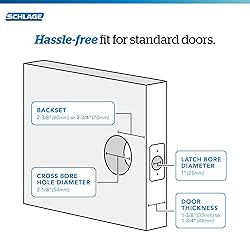 Schlage F10 LAT 625 Latitude Door Lever, Hall