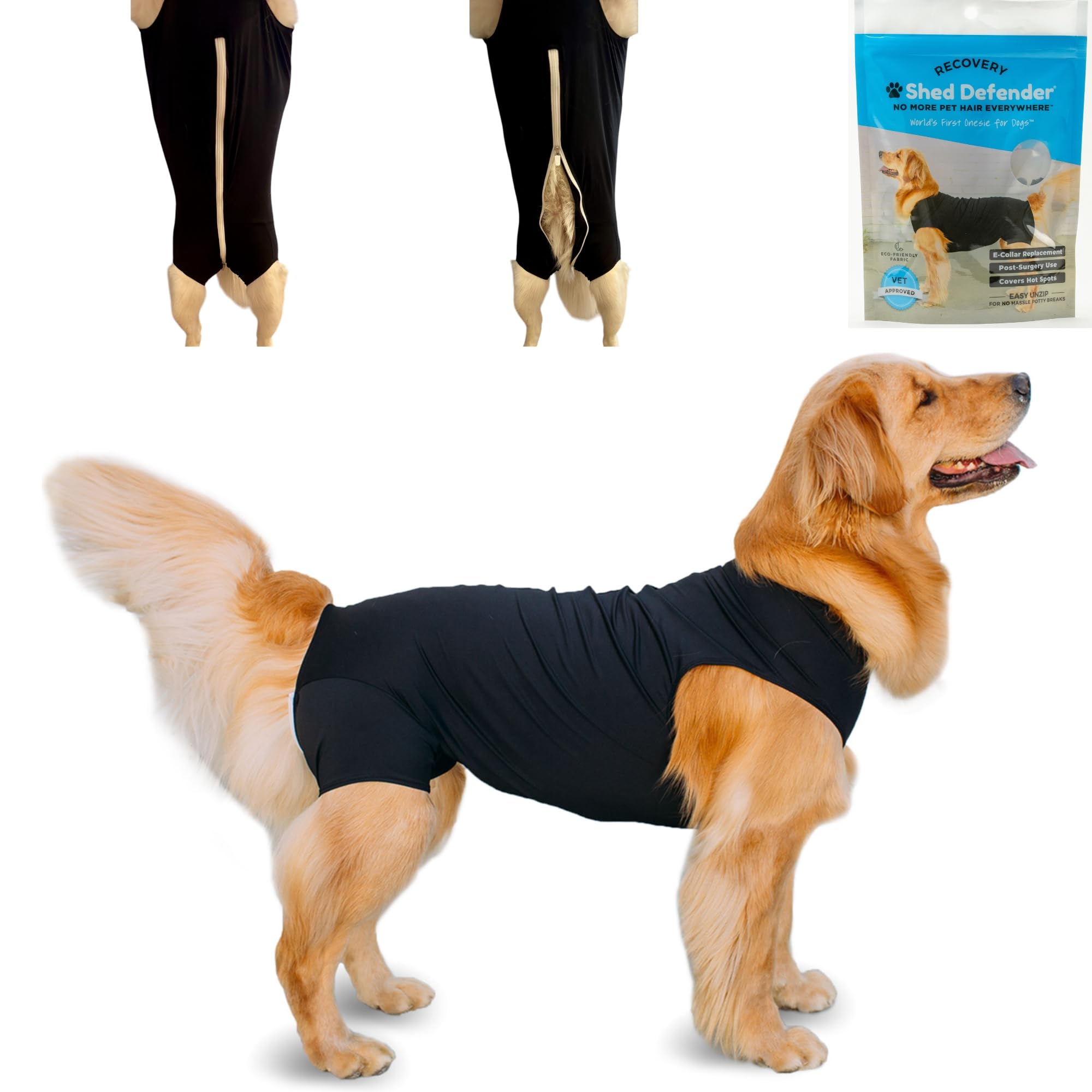 Photo 1 of Shed Defender Recovery Suit for Dogs Cats, Seen on Shark Tank, Post Surgery Suit, Dog Onesie, Pet Recovery Shirt, E-Collar Alternative, Hot Spots & Abdominal Wound, Dog Bodysuit, Neuter Spay Body Suit