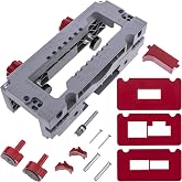 Milescraft 1229 HingeJigPLUS &ndash; Dual Clamping Door Hinge Jig Door Hinge Mortiser. Complete Hinge Installation Kit Rout Mortises from 2.5&rdquo; to 4.5&rdquo;. Strike and Latch Plates Included for Standard Doors