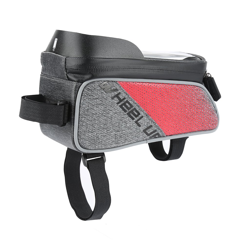 日本に 上部qiaow B07db2t2km レッド 1個mtbロードバイク自転車バッグ防水タッチスクリーン自転車フロントチューブフレームバッグ 6 0電話ケースバイクアクセサリー フロントバッグ Indirimclub Com