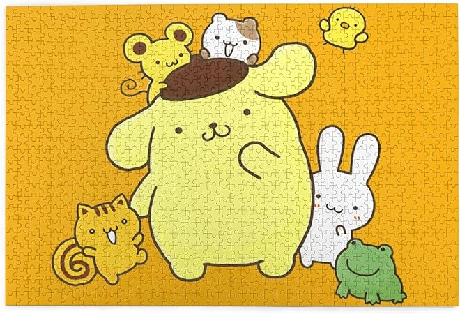 Amazon ポムポムプリン 1 1000ピース木製絵パズル家族の装飾子供と大人のためのユニークなギフト木製パズル 楽しいパズル 減圧パズル 環境保護と無臭 レジャーとエンターテインメントパーソナライズされたギフト 木製パズル おもちゃ