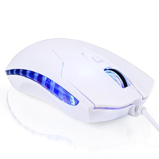 title=CSL- Mouse ottico 2400dpi Gaming USB SM610 | design ergonomico | LED blu | 6