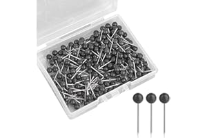 200pcs Map Push Pins, Round Head Map Tacks for Travel Small Thumb Tacks Marking Pushpins Thumbtacks for Cork Board Bulletin B
