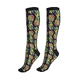aipoase Pineapple Compression Socks Knee High