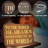 Vetbuosa Mum Night Light Wooden Sign Engraved Gift From Daughter Son view 7