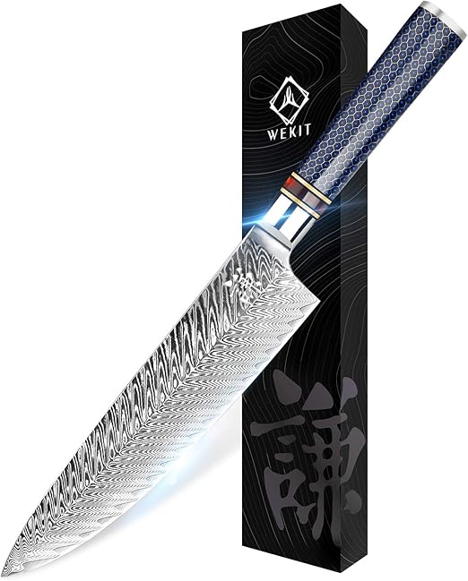Amazon Com Wekit Chef Knife 8 Inch Damascus Chef Knife Japanese Vg10 Kitchen Knife Sharpest 67 Layer High Carbon Stainless Steel Knife Pro Cooking Knife Meat Cutting Gyuto Chef Knife With Sheath Kitchen