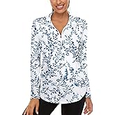 LURANEE Womens UPF 50+ Long Sleeve 1/4 Zip Pullover Athletic Hiking Running Workout Tops