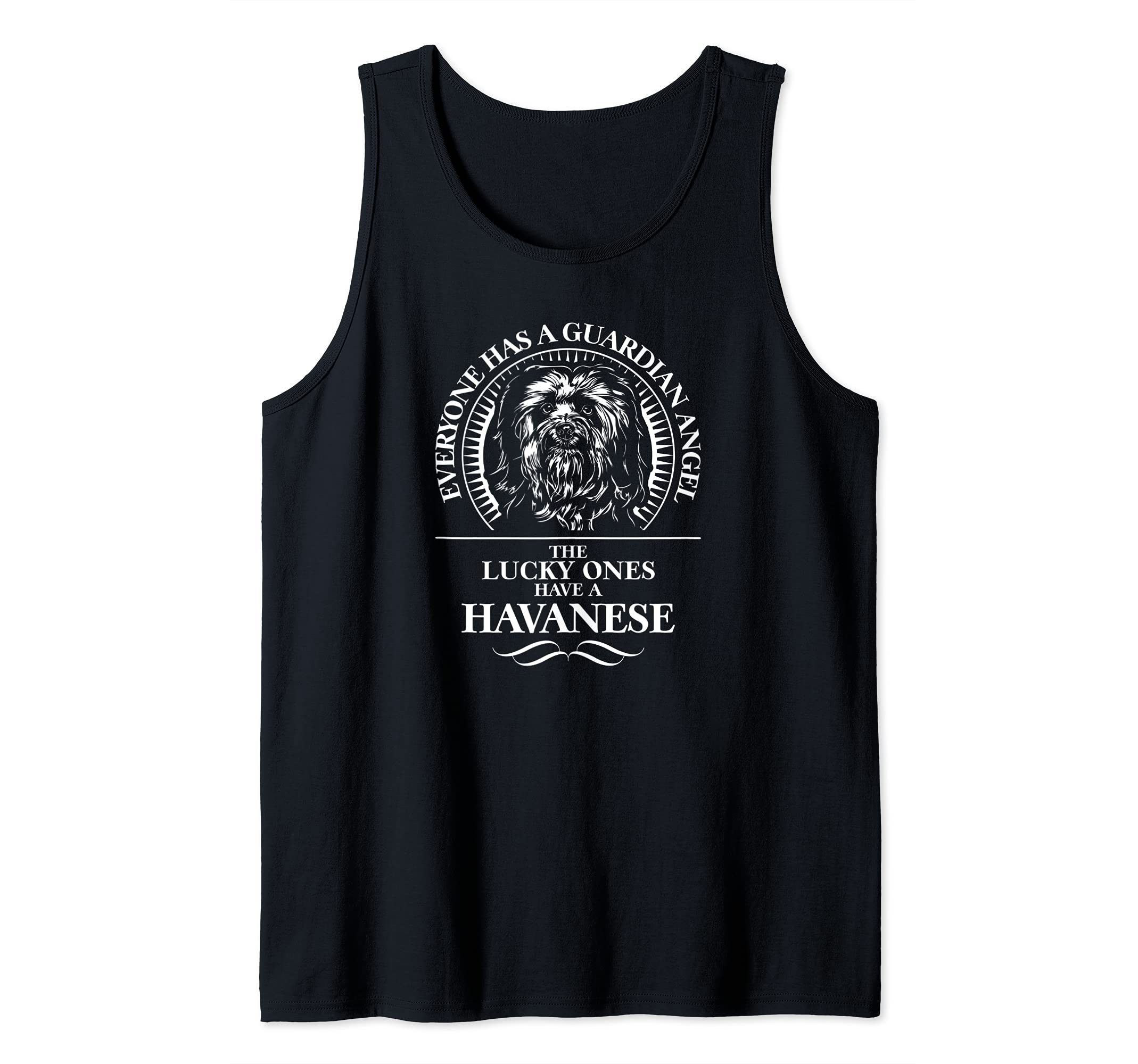 Funny Proud Havanese Guardian Angel dog saying Tank Top
