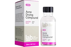 l.a.b. Light Activated Beauty Acne Drying Compound Lotion, Helps Reduce Pimples, Redness, and Clogged Pores Overnight, Exfoliates Dead Skin, with Salicylic Acid and 10% Sulphur Zinc Oxide, 1 Fl Oz