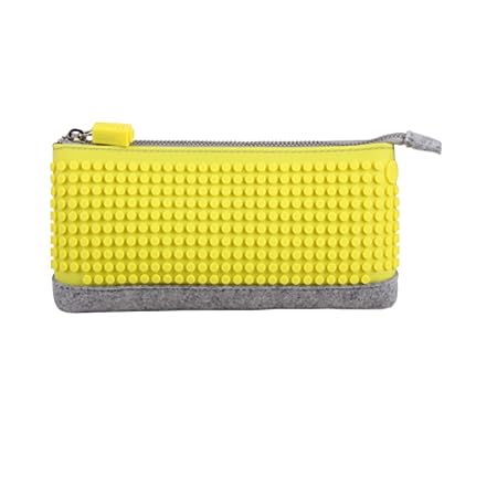 Pixel-Federmappe B02 - Grey/Yellow
