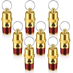Bonuci 8 Pcs 1/4" Male NPT Safety Valve Air