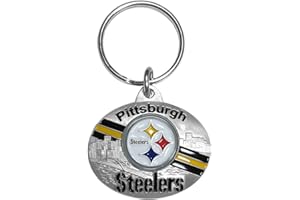 Siskiyou Sports NFL unisex-adult Oval Carved Metal Key Chain