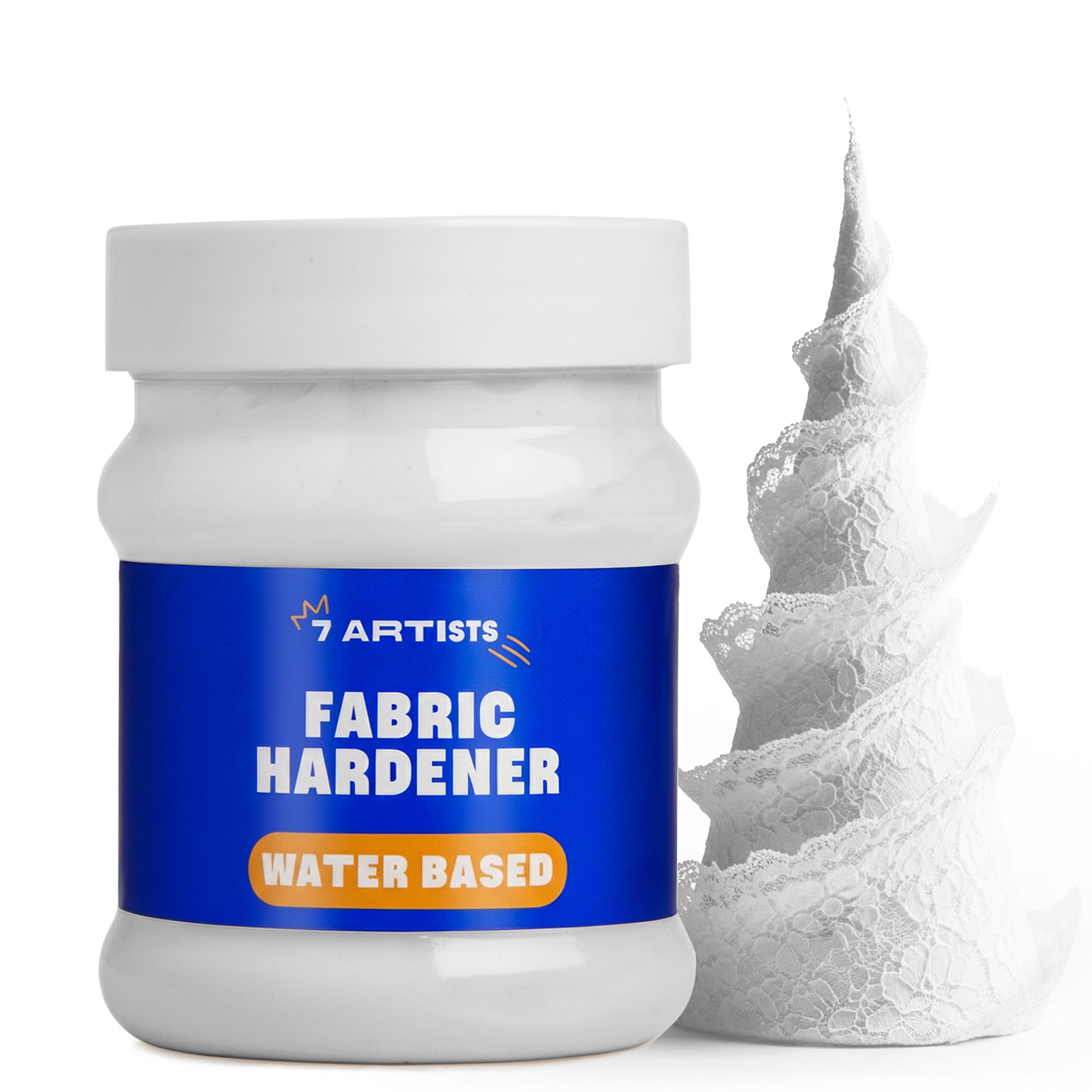 7 Artists Fabric Stiffener 230 ml – Textile Hardener for Cotton, Wool, Denim, Silk, Linen, Roller Blinds | Stiffening Fabric