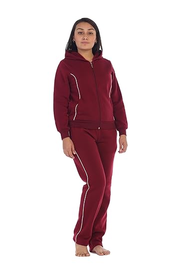 burgundy sweatsuit womens