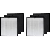 PUREBURG FLT5900 Replacement Filter Set Compatible with GermGuardian AC5900WCA Air Purifier FLT5900 & Filter J, 2-Pack H13 True HEPA +Activated Carbon Pre-Filters x 4