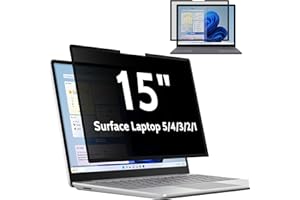 Mamol Upgrade Privacy Screen for Microsoft Surface Laptop 1/2/3/4/5 th Gen 15 inch, Fully Removable Anti Spy Glare Blue Light Filter, Surface Laptop Privacy Screen Protector 15 in