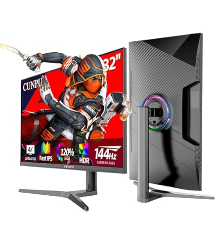 Amazon.com: FYHXele 4K 144Hz 32inch Gaming Monitor, IPS Fast UHD