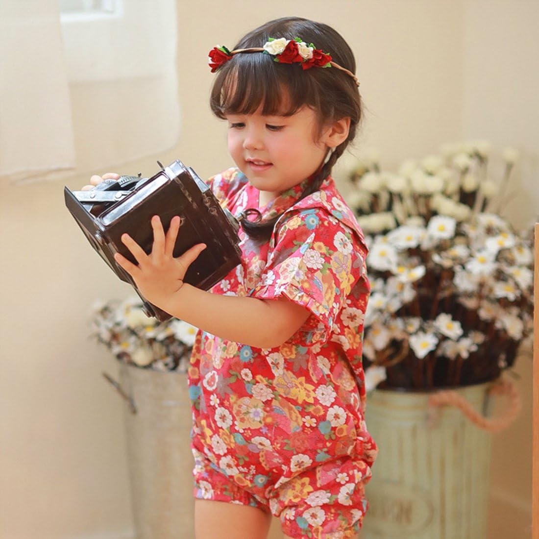 PAUBOLI Baby Japanese Kimono Robe Cotton Infant Comfy Loose Pajamas: Clothing