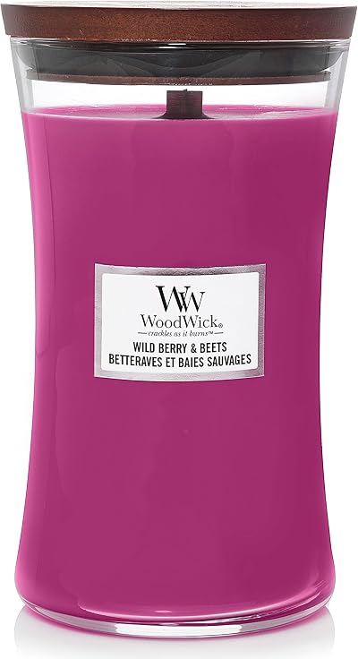 WoodWick Large Hourglass Candle Pluswick Wild Berry Beets 130 Hr
