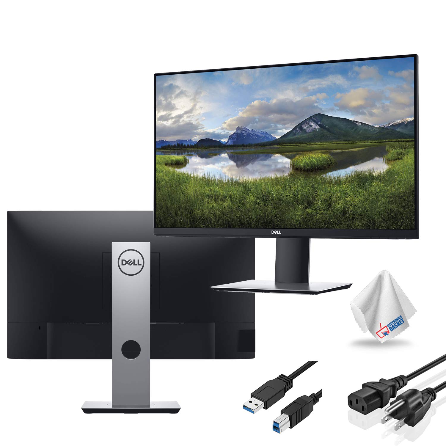 Dell P2719H 27" 16:9 Ultrathin Bezel IPS Monitor (P2719H) with Microfiber Cleaning Cloth - 5 - Pack