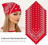 Aomig Paisley Bandana 12 Pcs Pirate Head Scarf Multicolor Hair Wraps view 7